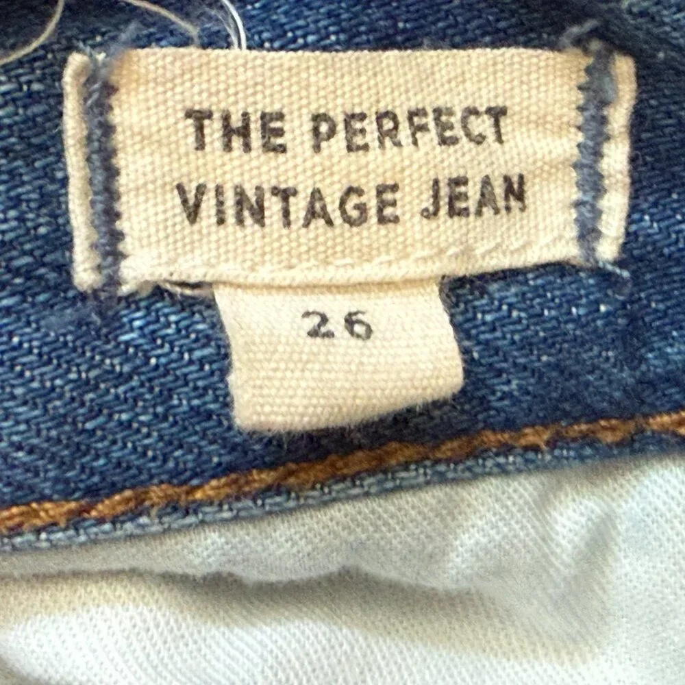 Madewell Perfect Vintage High Rise Distressed Edition Jeans Chet Wash size 26